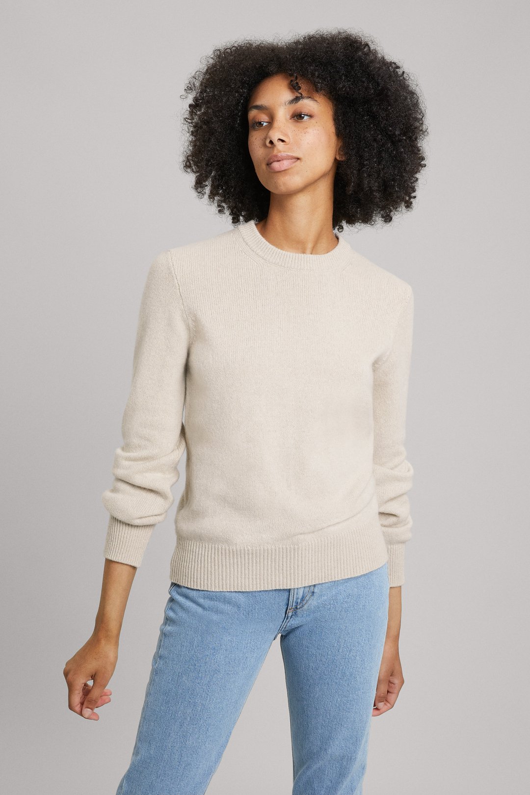 Beige Cashmere Sweater | Italian Recycled Cashmere - ASKET