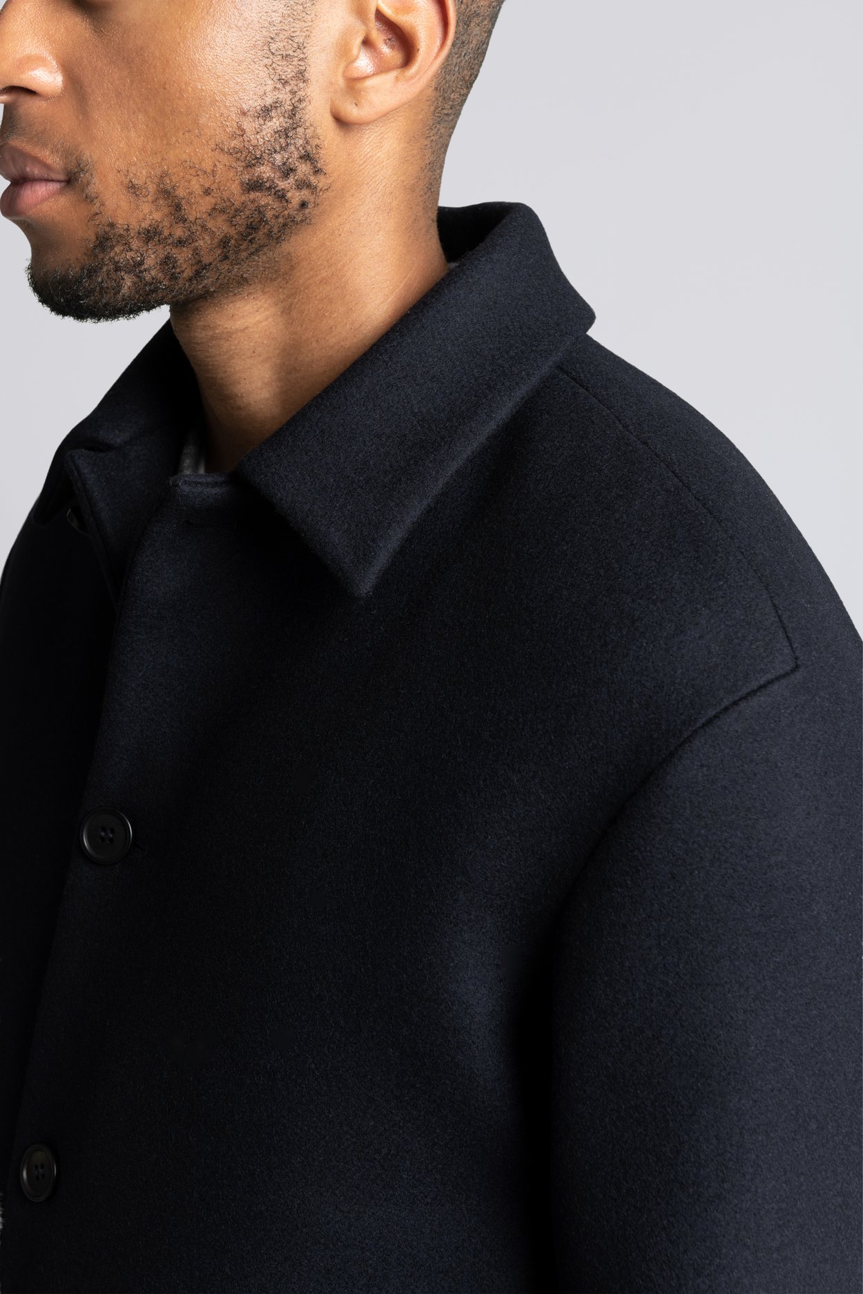 The Wool Coat made from 100% Recycled Post Consumer Wool is back in stock